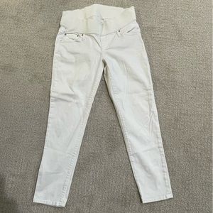 Gap Maternity True Skinny White Jeans 8